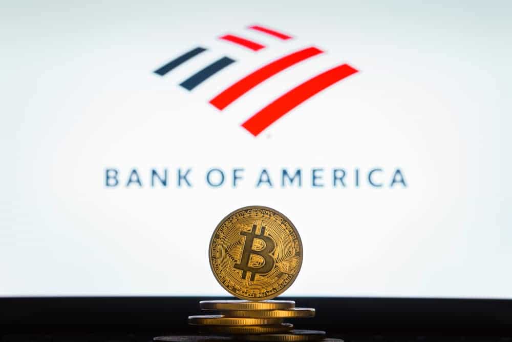 Bitcoin,On,A,Stack,Of,Coins,With,Bank,Of,America