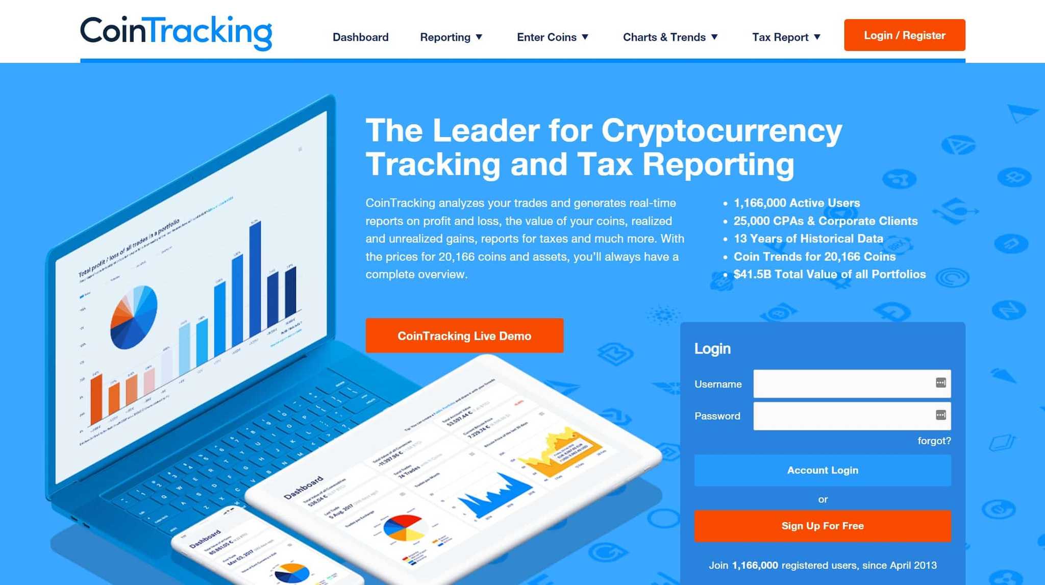 cointracking homepage
