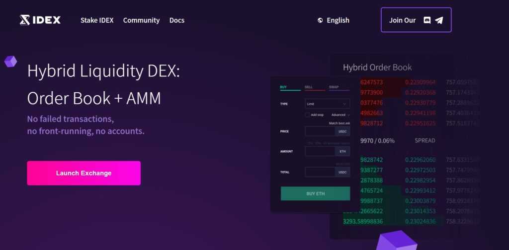 IDEX homepage