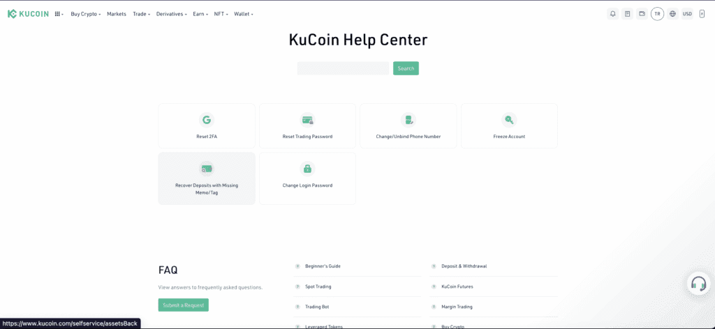 KuCoin Help Page